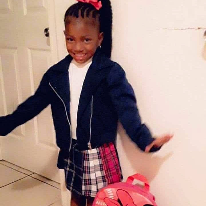 Journee Walker joined the competition — help win amazing prizes! blazer, child, child_model, clothing, design, fashion, jacket, joy, outerwear, pattern, person, pink, plaid, school_uniform, shoe, sleeve, suit, tartan, textile, toddler