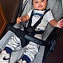 Jacob joined the competition — help win amazing prizes! baby, child, stroller, white_tshirt, pants, sneakers, nike, straps, cushion, indoor, carpet, black_hair, smiling, seated, footwear, clothing, baby_shoes, cute, infant, comfort