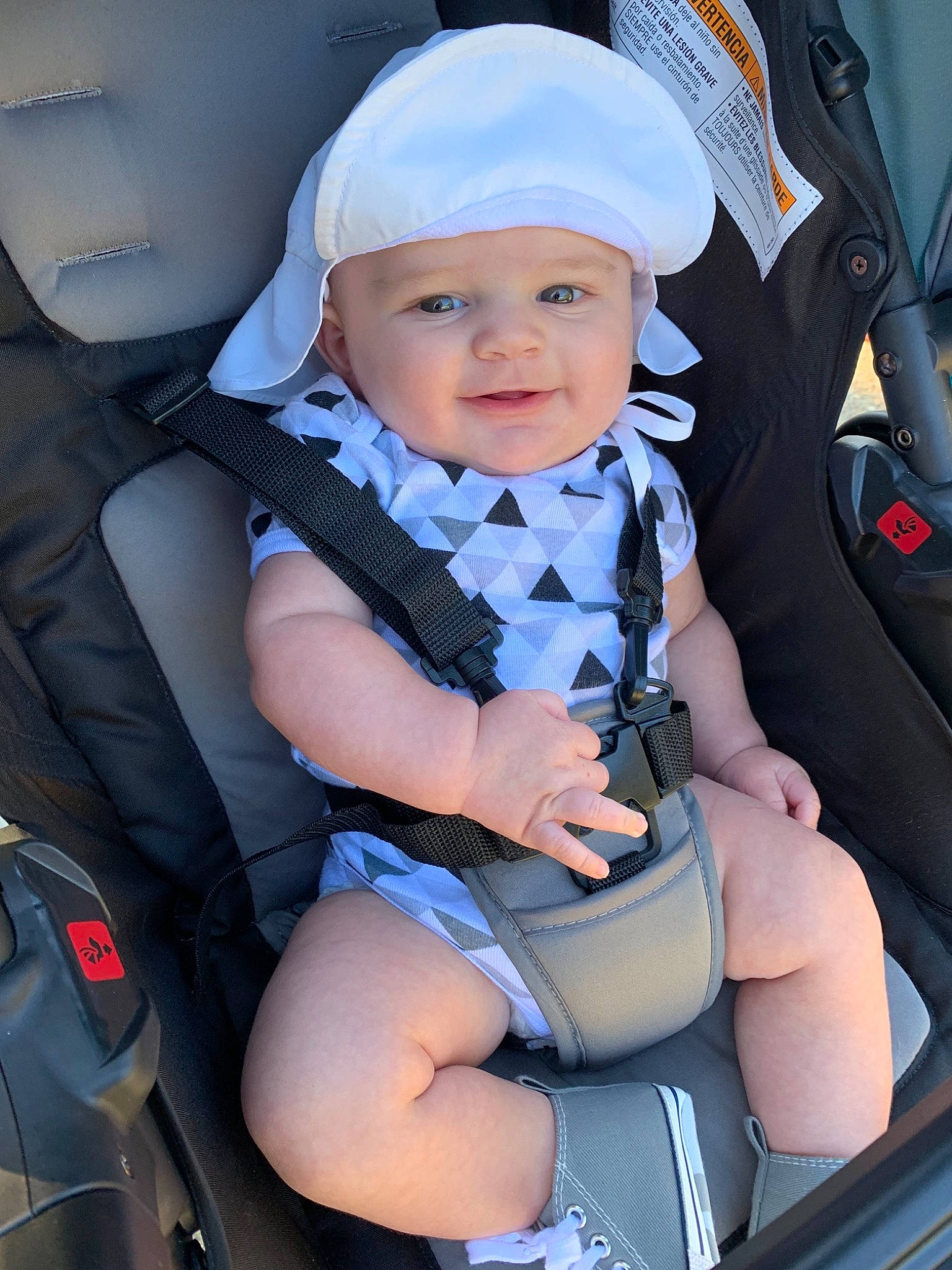 Aryan is registered to the contest to win money with this photo: auto_part, baby, baby_carriage, baby_in_car_seat, baby_products, car_seat, car_seat_cover, child, headwear, person, product, toddler