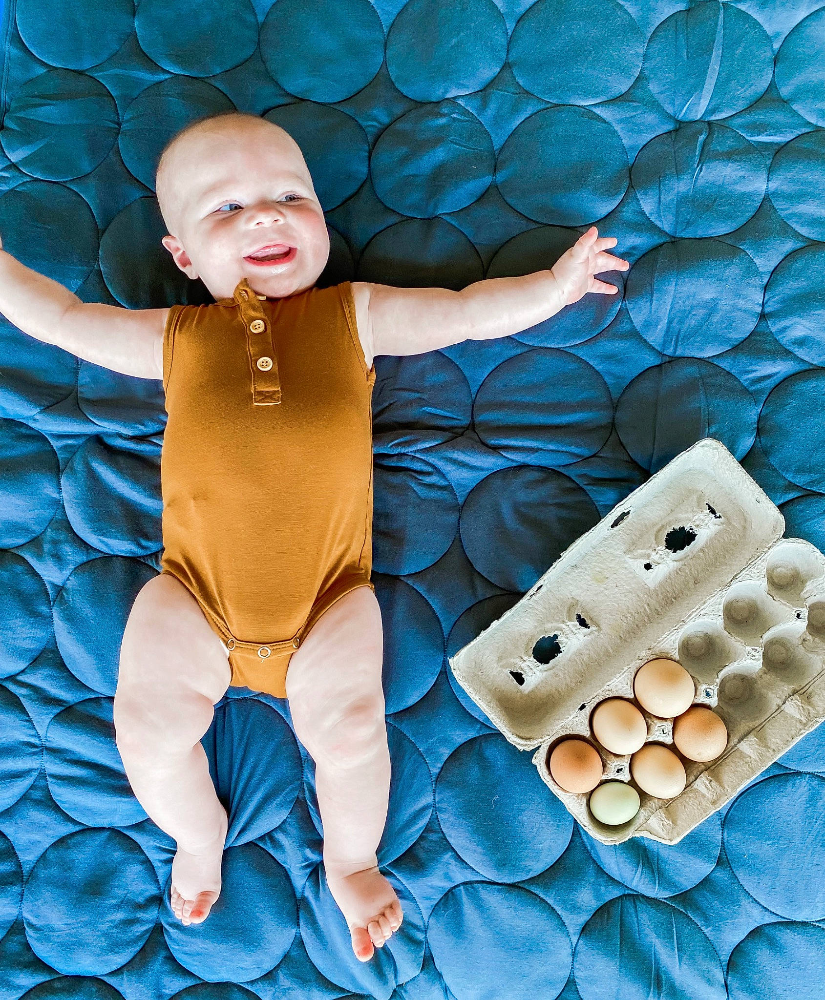 Russell joined the competition — help win amazing prizes! abdomen, art, azure, baby, baby_toddler_clothing, blue, chest, child, design, electric_blue, finger, happy, indoor_games_and_sports, pattern, person, product, textile, thigh, thumb, toddler