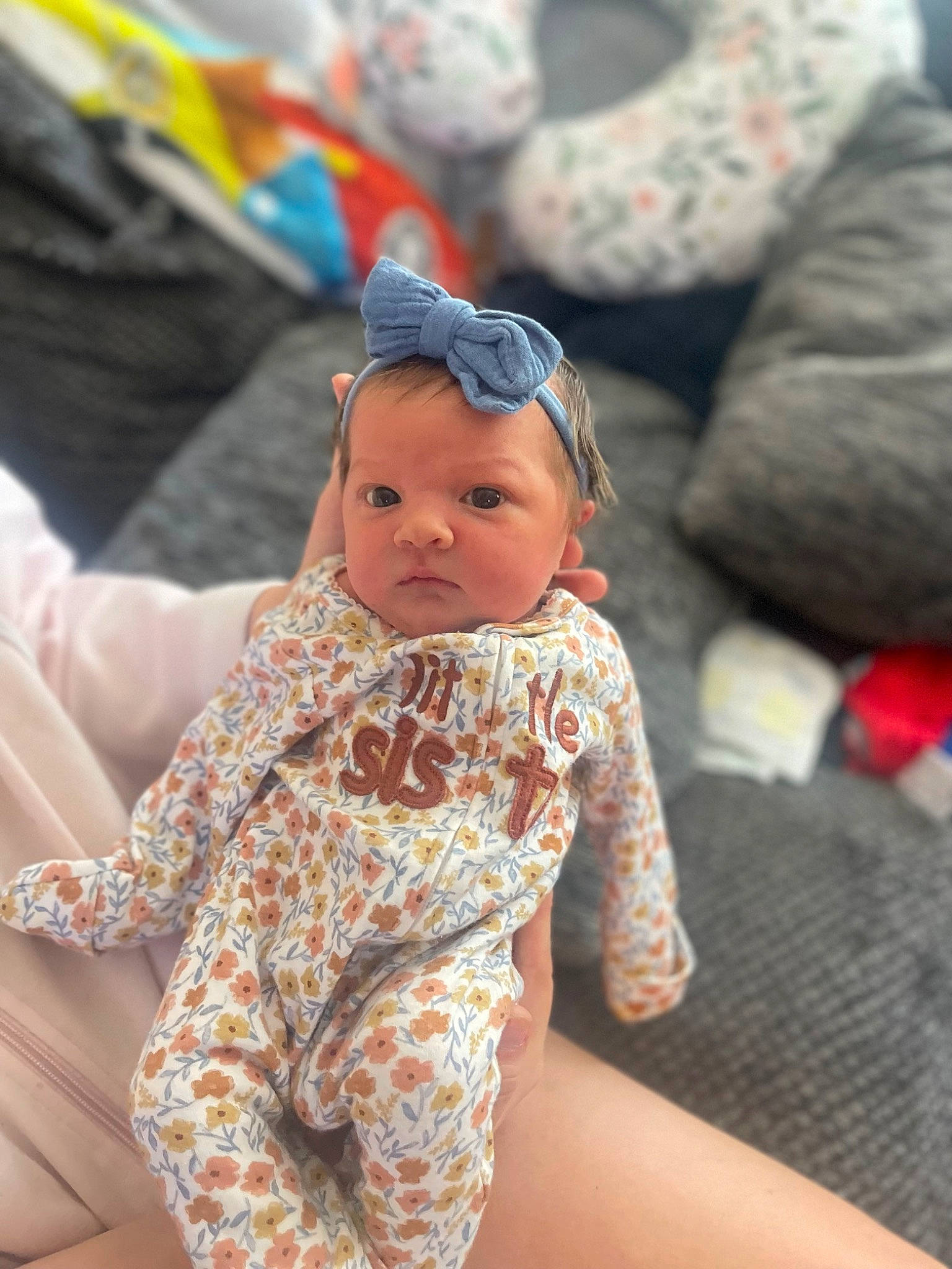 Josephine joined the competition — help win amazing prizes! baby, baby_toddler_clothing, cap, child, comfort, doll, fashion_design, fun, fur, head, human_leg, linens, pattern, person, sitting, sleeve, textile, thigh, toddler, toy