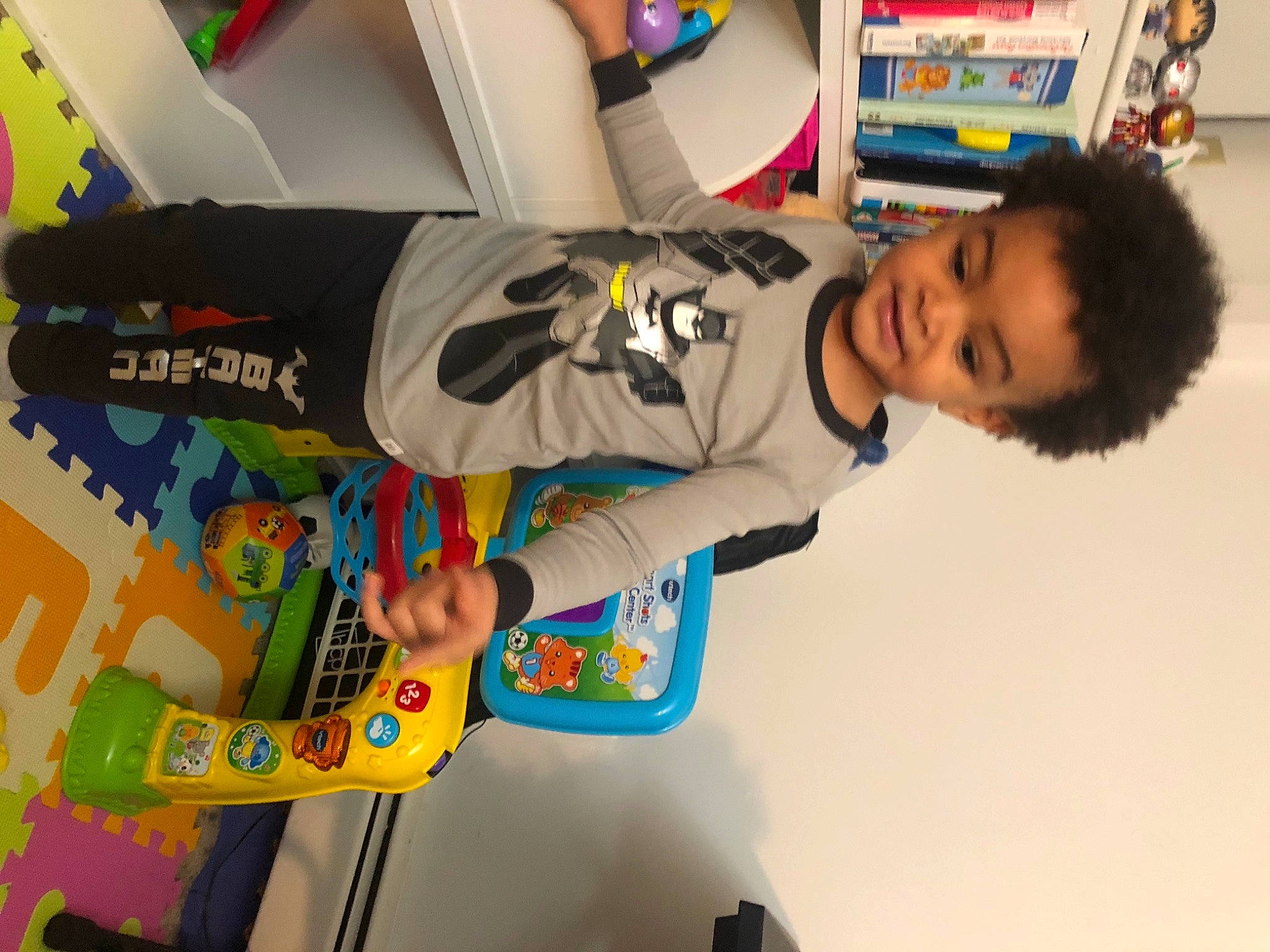 Aiden joined the competition — help win amazing prizes! child, fun, person, play, room, toy