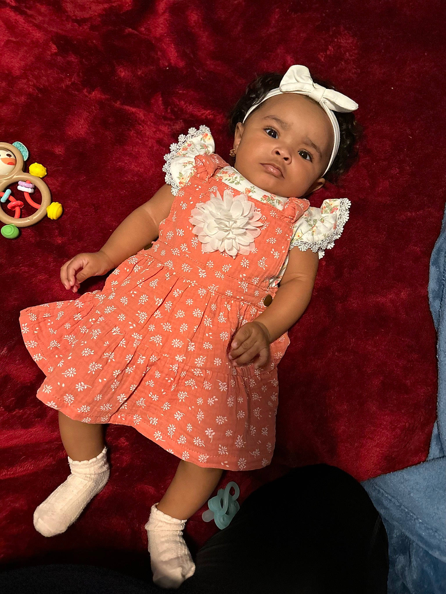 Keilani joined the competition — help win amazing prizes! baby, baby_toddler_clothing, child, day_dress, dress, finger, flash_photography, fun, happy, hat, human_leg, magenta, mammal, pattern, person, pink, product, skin, sleeve, sock