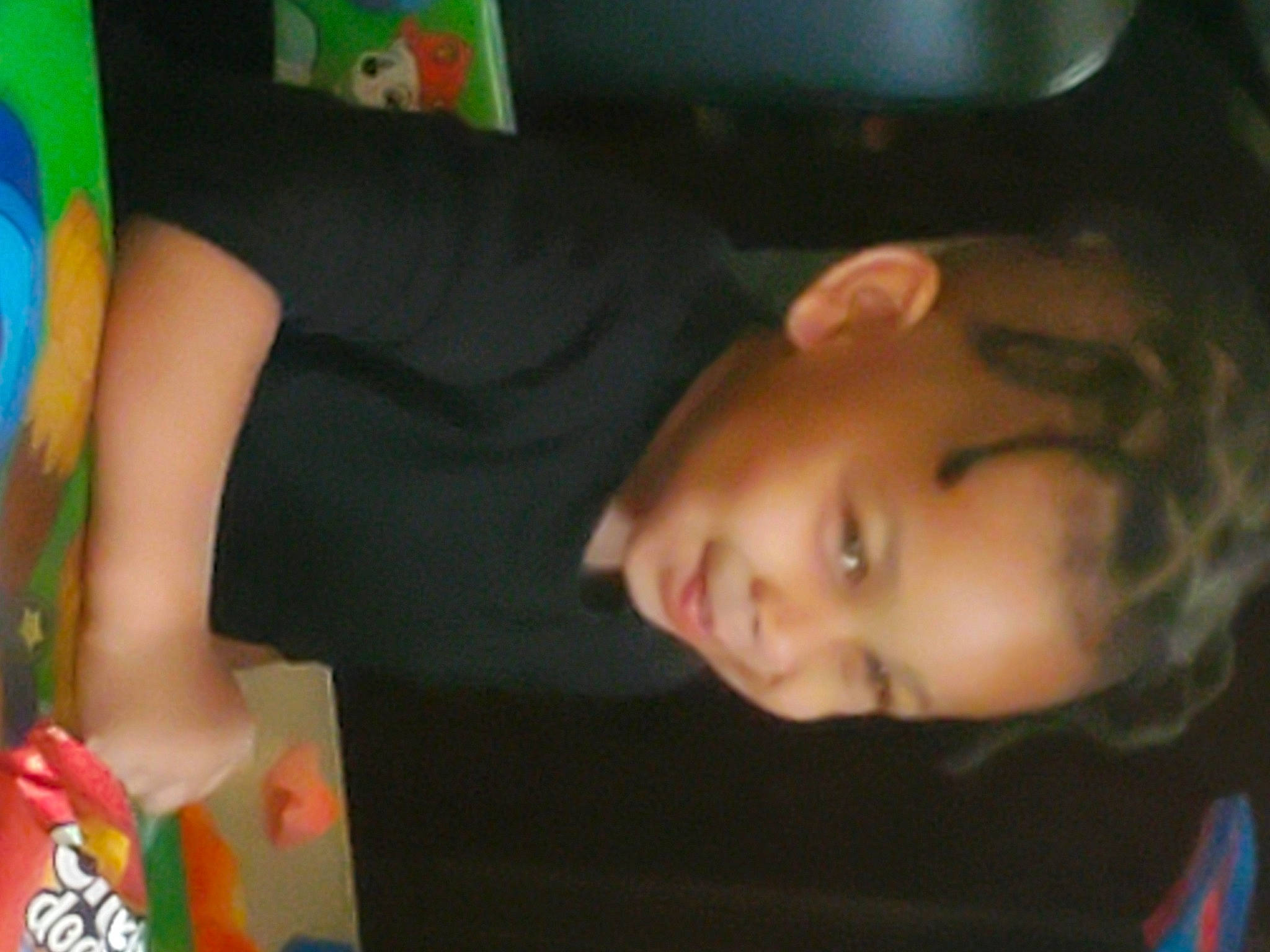 Kyree is registered to the contest to win money with this photo: black_hair, cheek, child, ear, eye, finger, fun, joy, leg, mouth, neck, nose, person, play, smile, toddler