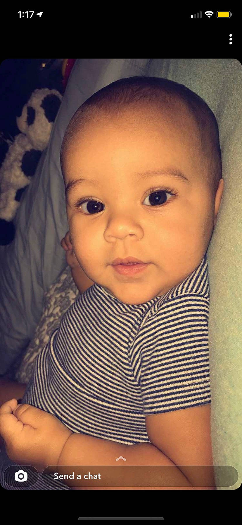 Eastyn is registered to the contest to win money with this photo: arm, baby, baby_toddler_clothing, cheek, cool, ear, eye, eyebrow, eyelash, finger, flash_photography, happy, iris, lip, mouth, no_expression, nose, person, skin, sleeve