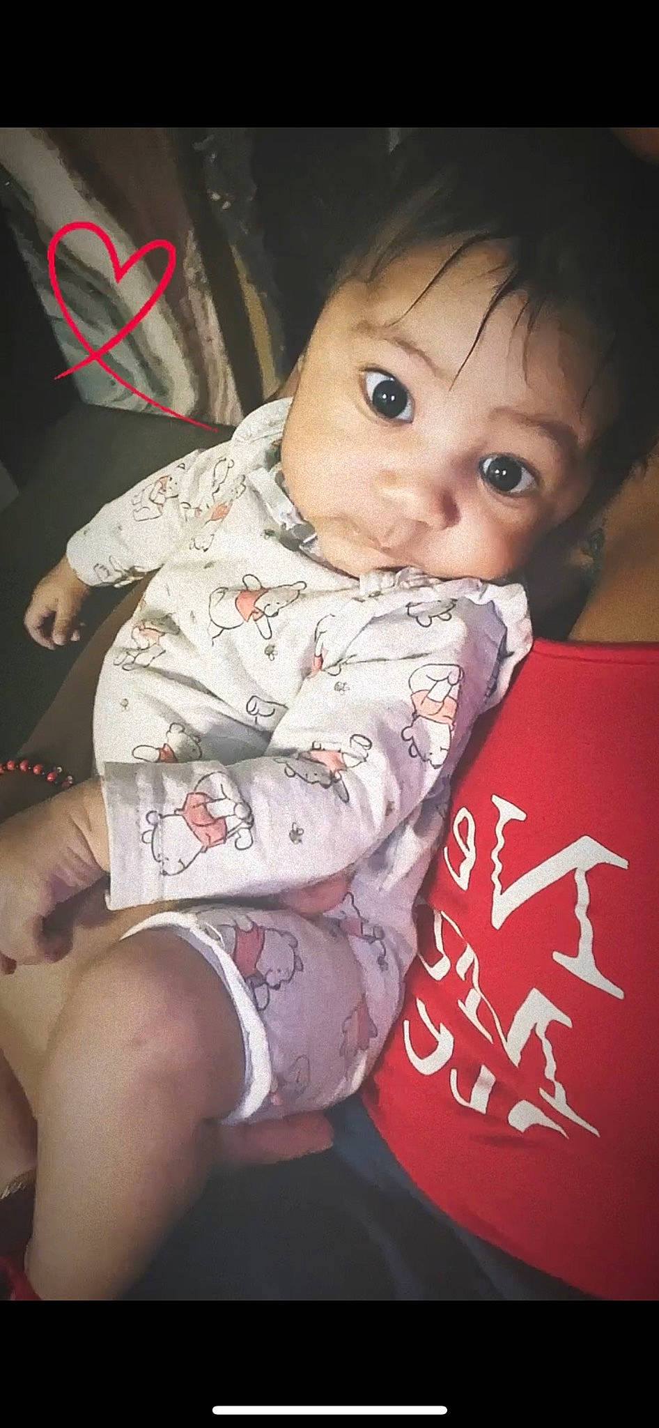 Liyah is registered to the contest to win money with this photo: baby, baby_toddler_clothing, beauty, cheek, child, elbow, eye, eyelash, happy, human, knee, lip, mouth, nose, person, pink, skin, sleeve, t_shirt, thigh