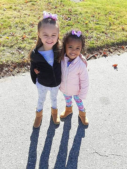 Skylah joined the competition — help win amazing prizes! child, cool, face, footwear, friendship, fun, grass, happy, head, interaction, joy, leaf, outerwear, people, person, play, sibling, smile, summer, toddler