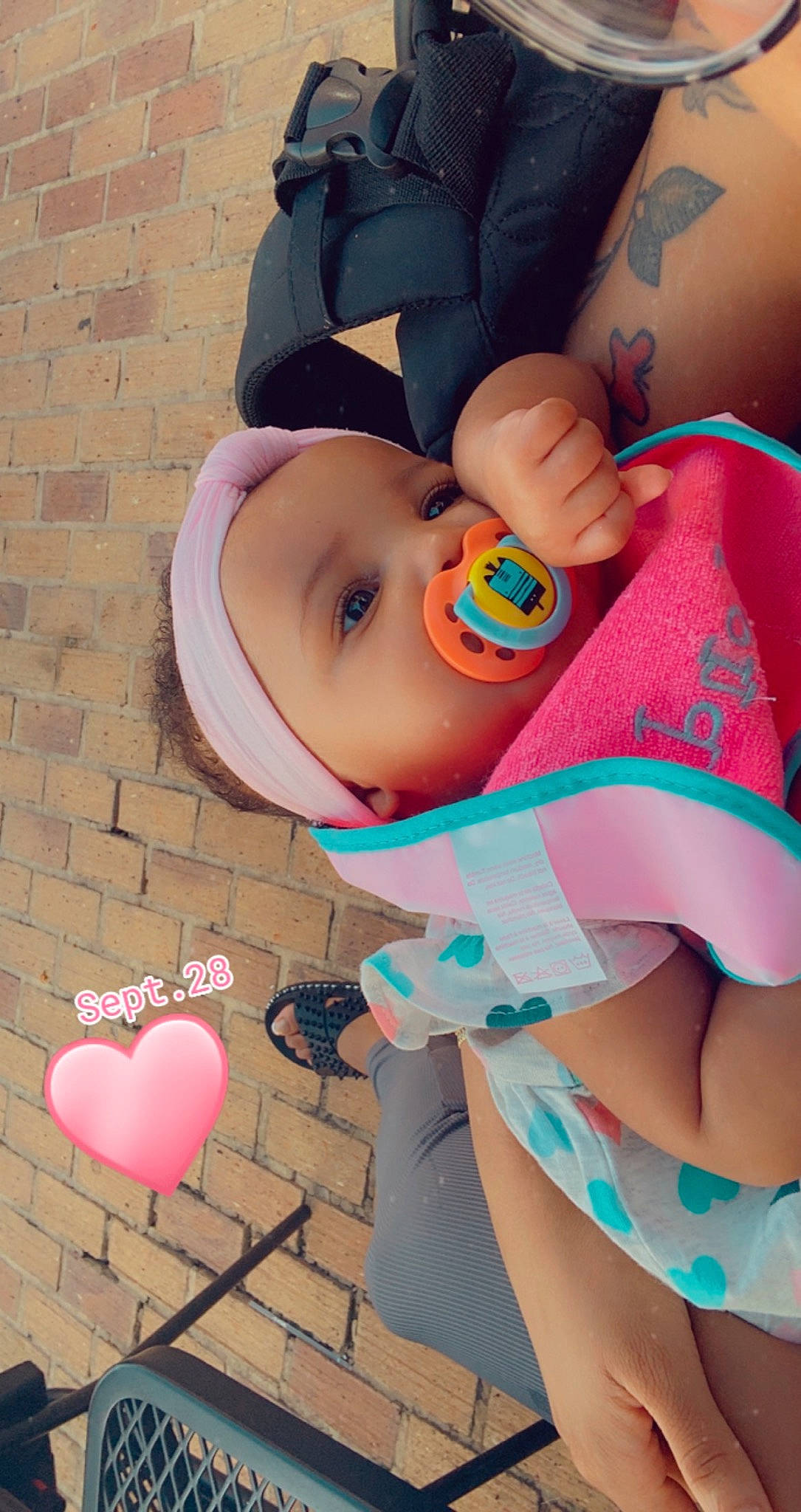 Royale joined the competition — help win amazing prizes! baby, cheek, child, headwear, person, pink, play, skin, toddler, trunk