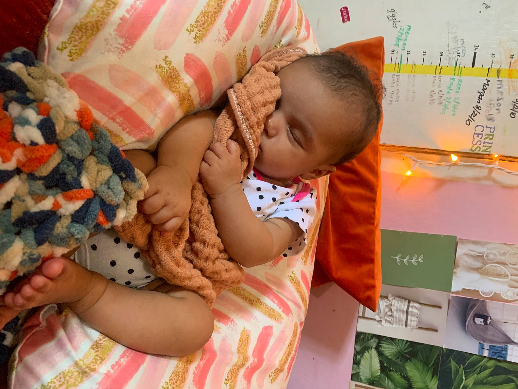 Enslee is registered to the contest to win money with this photo: baby, baby_products, baby_sleeping, baby_toddler_clothing, bedding, bedtime, child, comfort, event, happy, linens, nap, pattern, person, product, reading, room, summer, textile, toddler