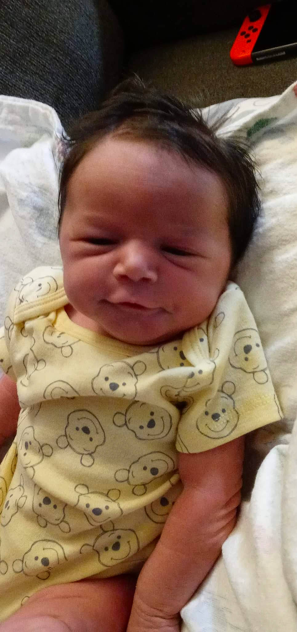 Ariyah joined the competition — help win amazing prizes! baby, baby_toddler_clothing, cheek, chin, comfort, eyebrow, face, facial_expression, forehead, human, human_body, lip, mouth, neck, nose, organ, person, skin, sleeve, smile