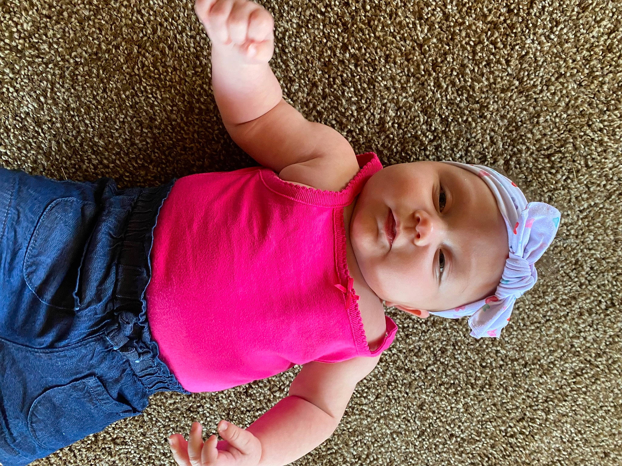 Alainah is registered to the contest to win money with this photo: baby_toddler_clothing, beauty, comfort, elbow, eye, eyelash, flooring, grass, happy, head, headwear, human_leg, joint, lip, mouth, neck, person, skin, sleeve, t_shirt