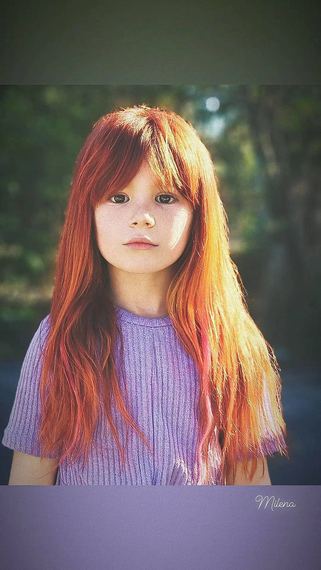 Milena a rejoint le concours — aidez-le/la à gagner de superbes lots ! bangs, barbie, beauty, brown_hair, chin, doll, dress, eyebrow, eyelash, face, flash_photography, hime_cut, iris, layered_hair, lip, liver, long_hair, person, red_hair, step_cutting