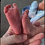 Amira joined the competition — help win amazing prizes! baby_feet, newborn, hand, skin, wrinkles, close_up, infant, softness, adult_hand, holding, tiny_toes, foot, human, flesh, care, comfort, blurred_background, home, gentle, touch