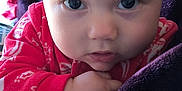 Nicolas is registered to the contest to win money with this photo: baby, blanket, bodypart, clothing, couch, dress, face, finger, furniture, hand, happy, head, homedecor, indoors, pajamas, person, photography, portrait, quilt, smile