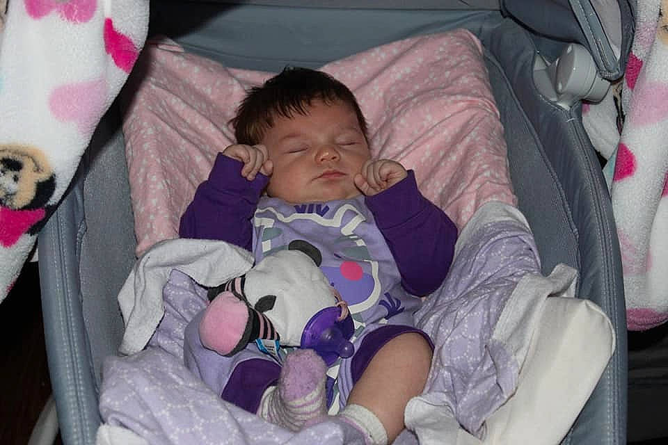 Maddilynn joined the competition — help win amazing prizes! baby, baby_in_car_seat, baby_products, bedtime, birth, child, comfort, nap, person, product, sleep, toddler
