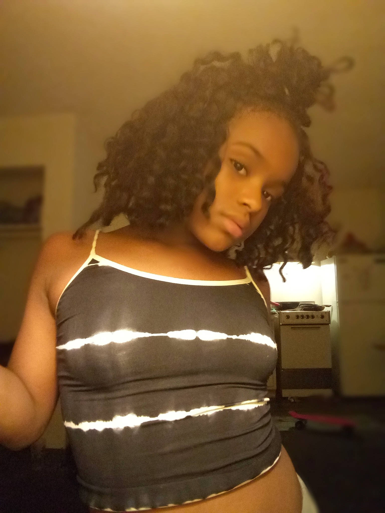 Jurnee is registered to the contest to win money with this photo: abdomen, black_hair, chest, hair, hairstyle, hip, lace_wig, long_hair, neck, person, photography, shoulder, stomach, trunk, undergarment, waist