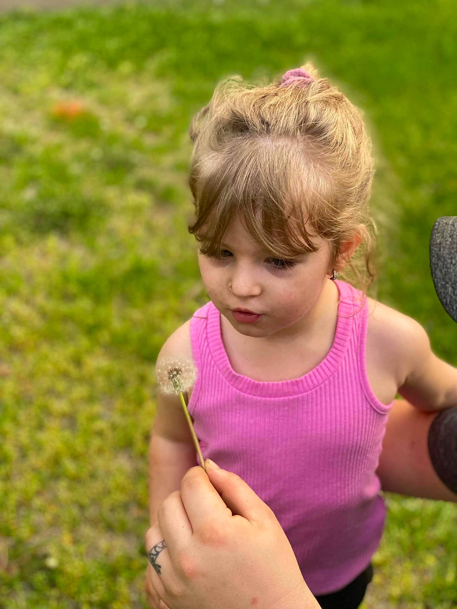 Skarlett joined the competition — help win amazing prizes! active_tank, baby_toddler_clothing, chest, finger, gesture, grass, grass_family, hand, happy, head, human_body, leisure, people_in_nature, person, pink, plant, recreation, skin, summer, thumb