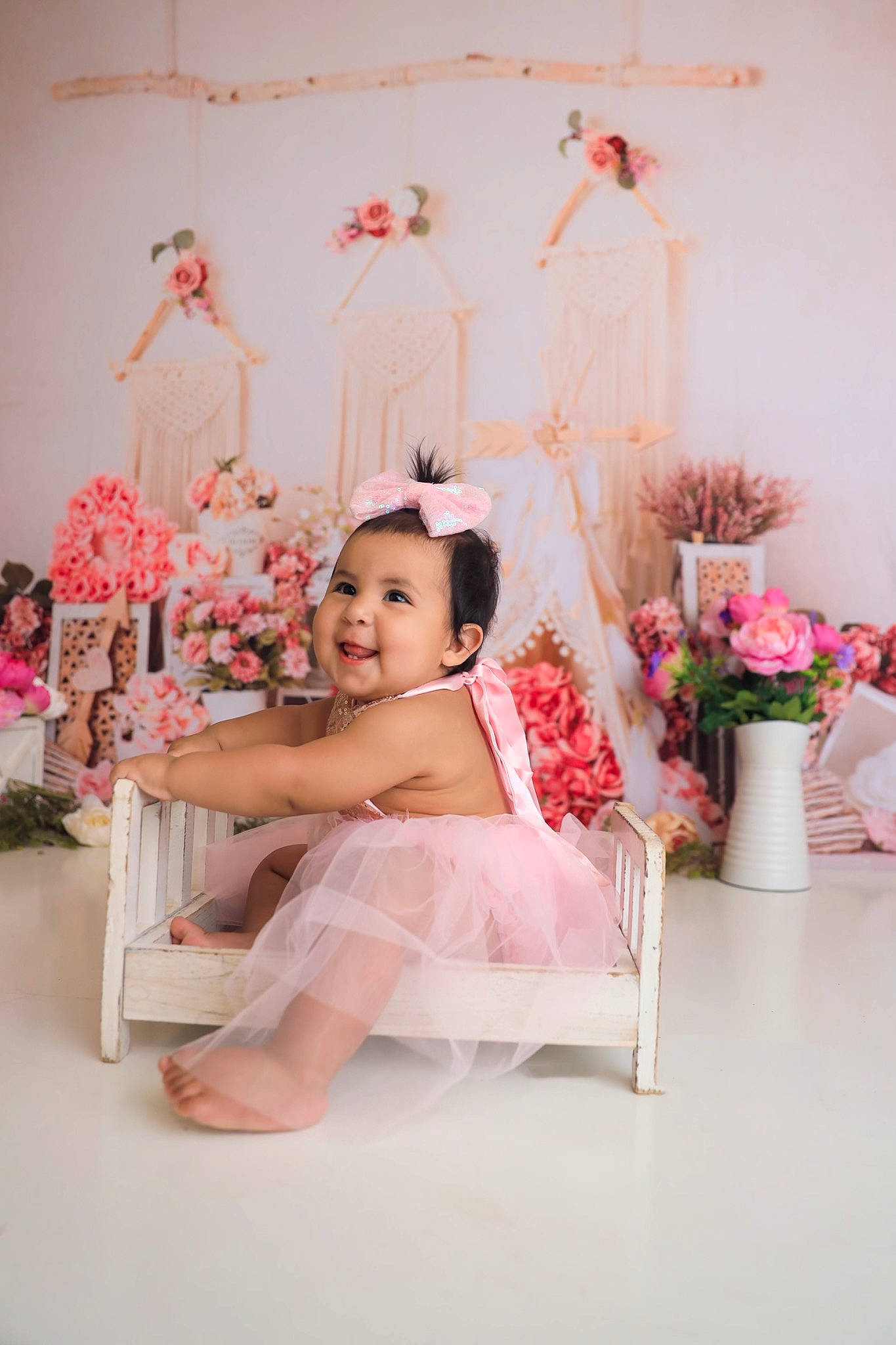 Nancylu joined the competition — help win amazing prizes! black_hair, blurred, bridal_accessory, bridal_clothing, child, dress, embellishment, event, fashion_design, flash_photography, flower, gown, happy, joy, peach, person, petal, pink, plant, smile
