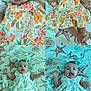 Aubrielle Leenda joined the competition — help win amazing prizes! baby, infant, child, dress, headband, smiling, lying_down, teddy_bear, quilt, starfish, sea_theme, patterned_clothing, sock, happy, cute, portrait, playful, bedroom, fabric, colorful