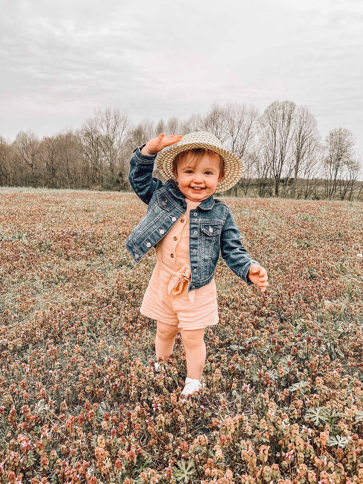 Journi joined the competition — help win amazing prizes! child, flash_photography, fun, gesture, grass, happy, joy, landscape, leaf, leg, natural_landscape, outerwear, people_in_nature, person, plant, playing_with_kids, sky, smile, standing, toddler