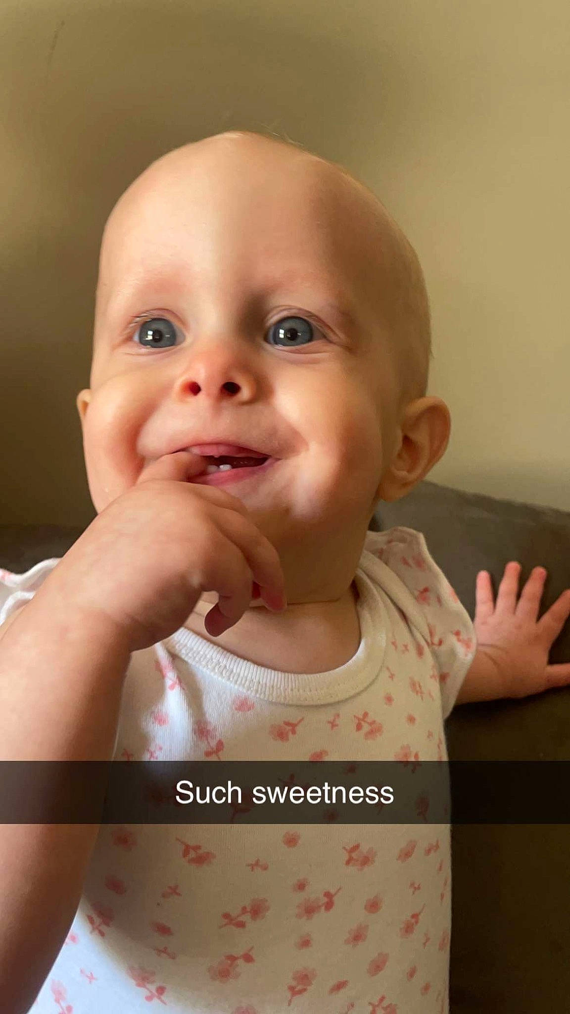 Elliana joined the competition — help win amazing prizes! baby, baby_toddler_clothing, cheek, chin, eyebrow, eyelash, face, finger, gesture, happy, iris, lip, mouth, nose, person, pink, skin, sleeve, smile, thumb