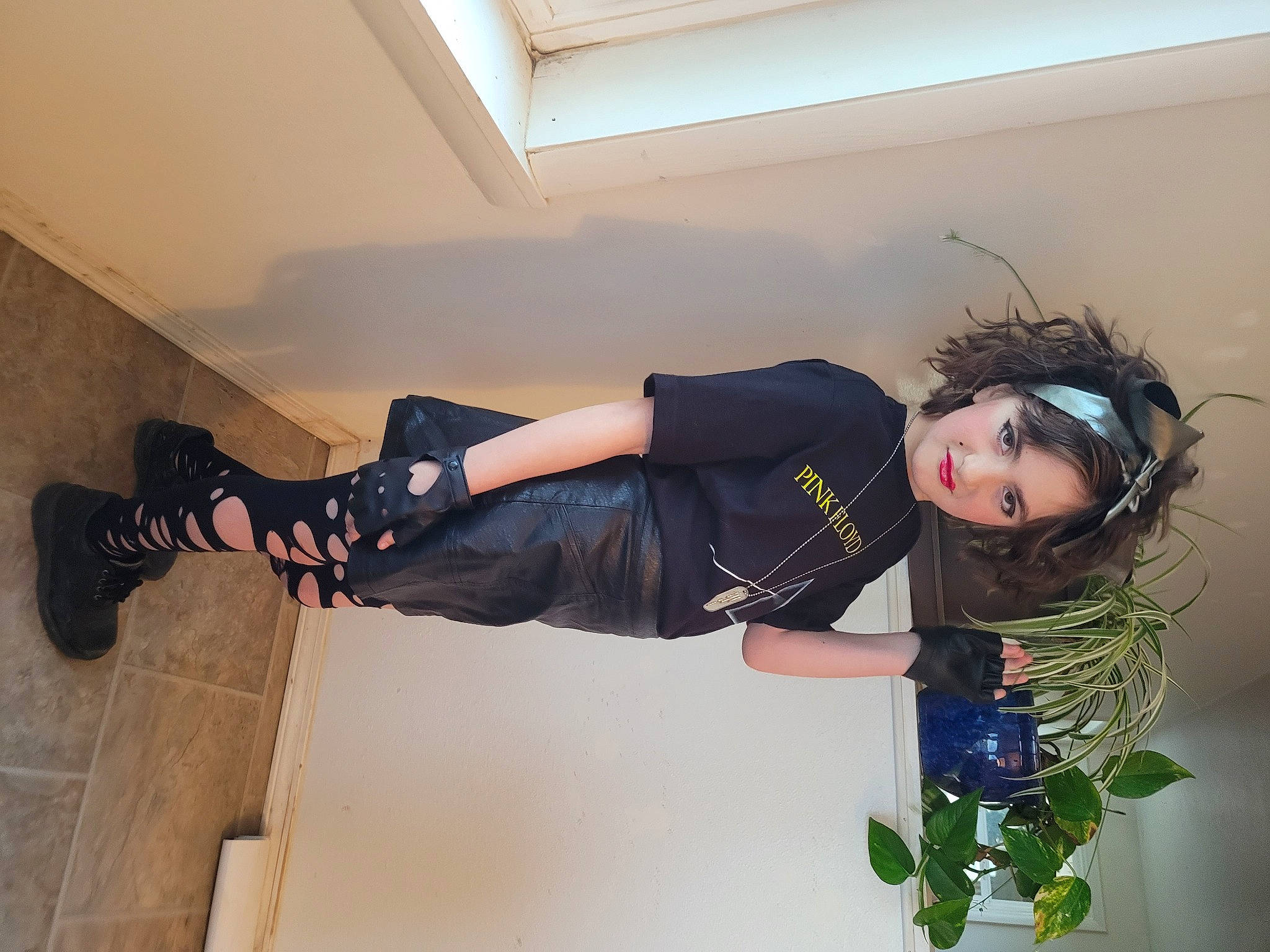 Clara joined the competition — help win amazing prizes! boot, ceiling, costume, elbow, fashion_design, fun, hat, human_leg, joy, knee, person, plant, room, sportswear, thigh, waist
