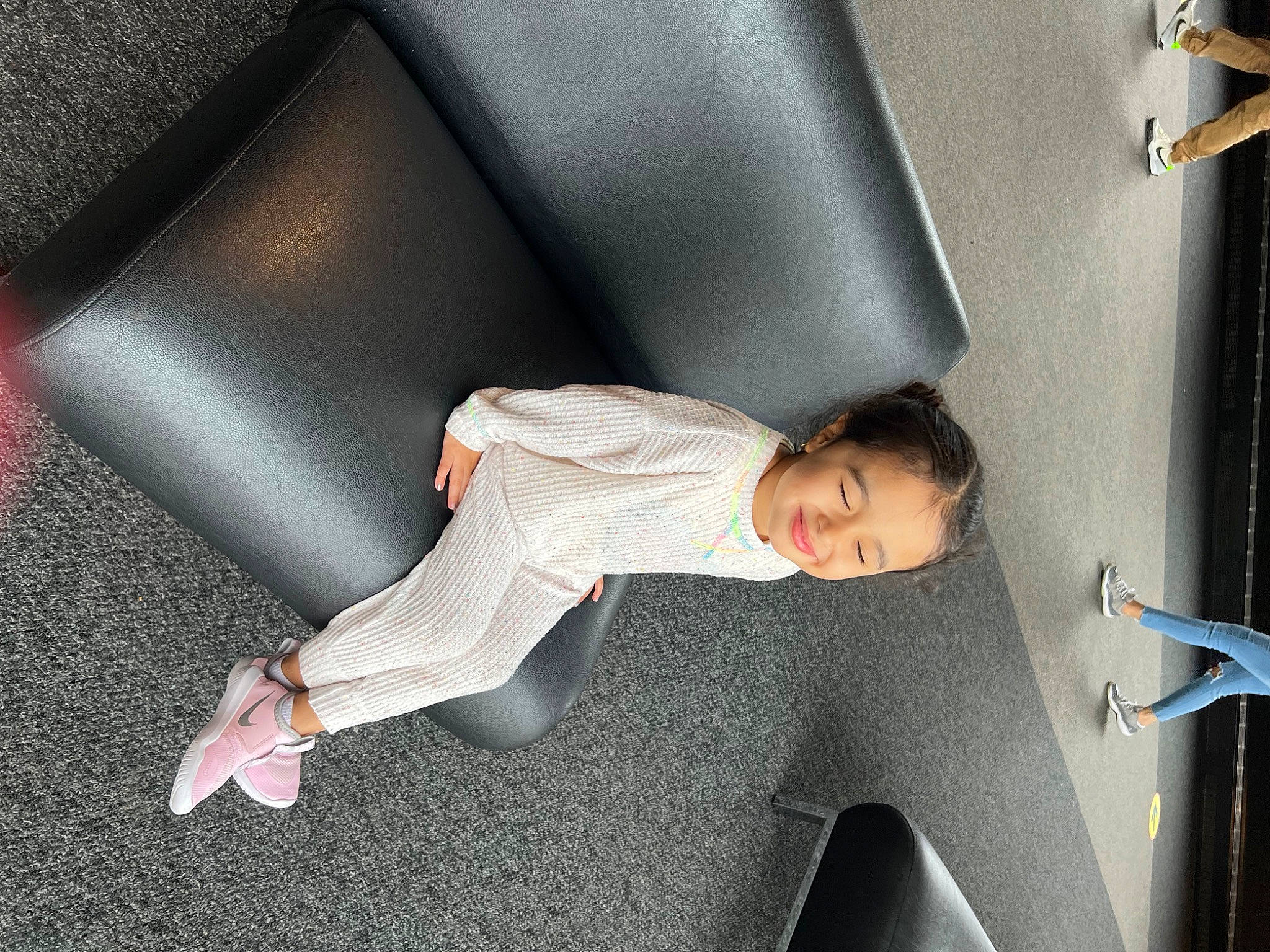 Valerie is registered to the contest to win money with this photo: auto_part, automotive_design, automotive_exterior, automotive_wheel_system, comfort, flash_photography, floor, flooring, fun, human_leg, joint, joy, knee, leg, line, person, personal_luxury_car, sportswear, thigh, tints_and_shades