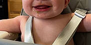 Stetson joined the competition — help win amazing prizes! baby, high_chair, smiling, face, food, messy, kitchen, cabinet, straps, child, happy, indoor, person, seat, cute, infant, expression, feeding, domestic, young