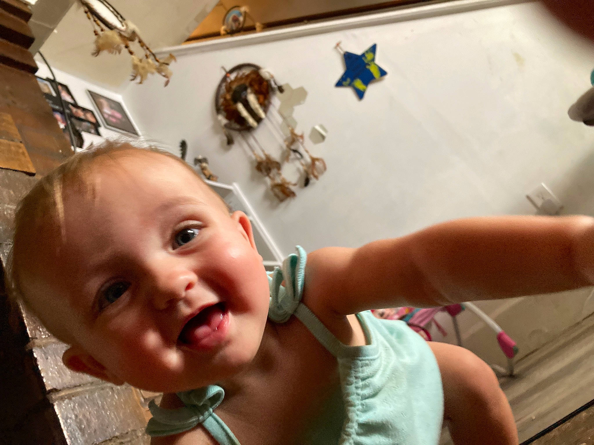 Kaliah is registered to the contest to win money with this photo: baby, bathing, cheek, child, ear, eyelash, fashion_accessory, finger, fun, gesture, happy, jaw, leisure, lip, mouth, nail, nose, person, smile, thumb