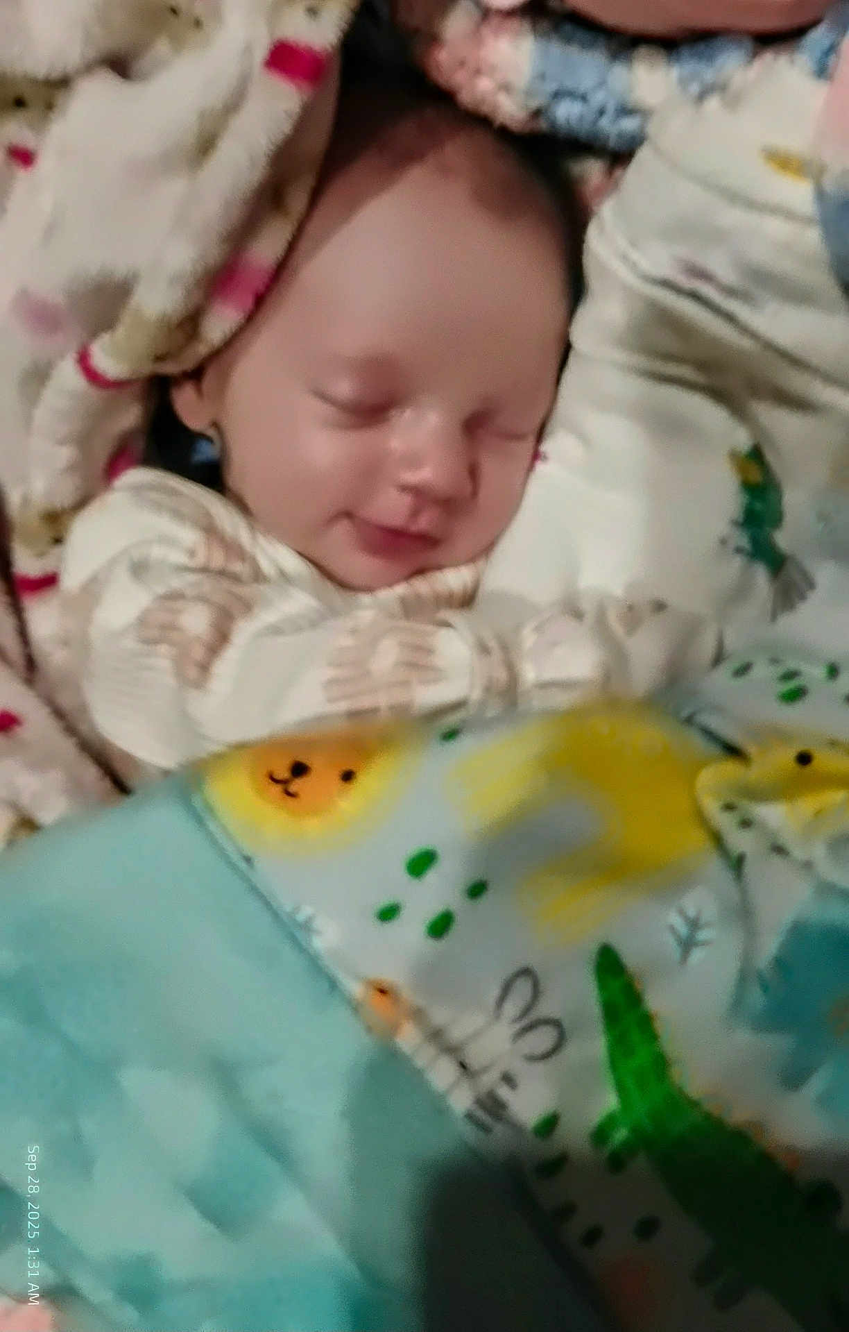 Krimson is registered to the contest to win money with this photo: baby, blanket, sleeping, infant, cozy, face, cute, animal_print, soft, child, bedtime, comfort, warm, pajamas, rest, peaceful, young, covered, indoors, toddler