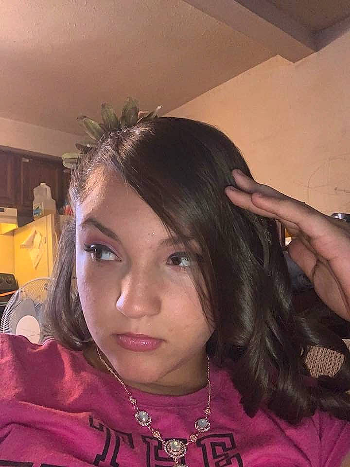 Hailie is registered to the contest to win money with this photo: bangs, black_hair, brown_hair, cheek, cool, eyebrow, face, forehead, gesture, hair, hair_coloring, hairstyle, jaw, layered_hair, lip, long_hair, person, selfie, smile