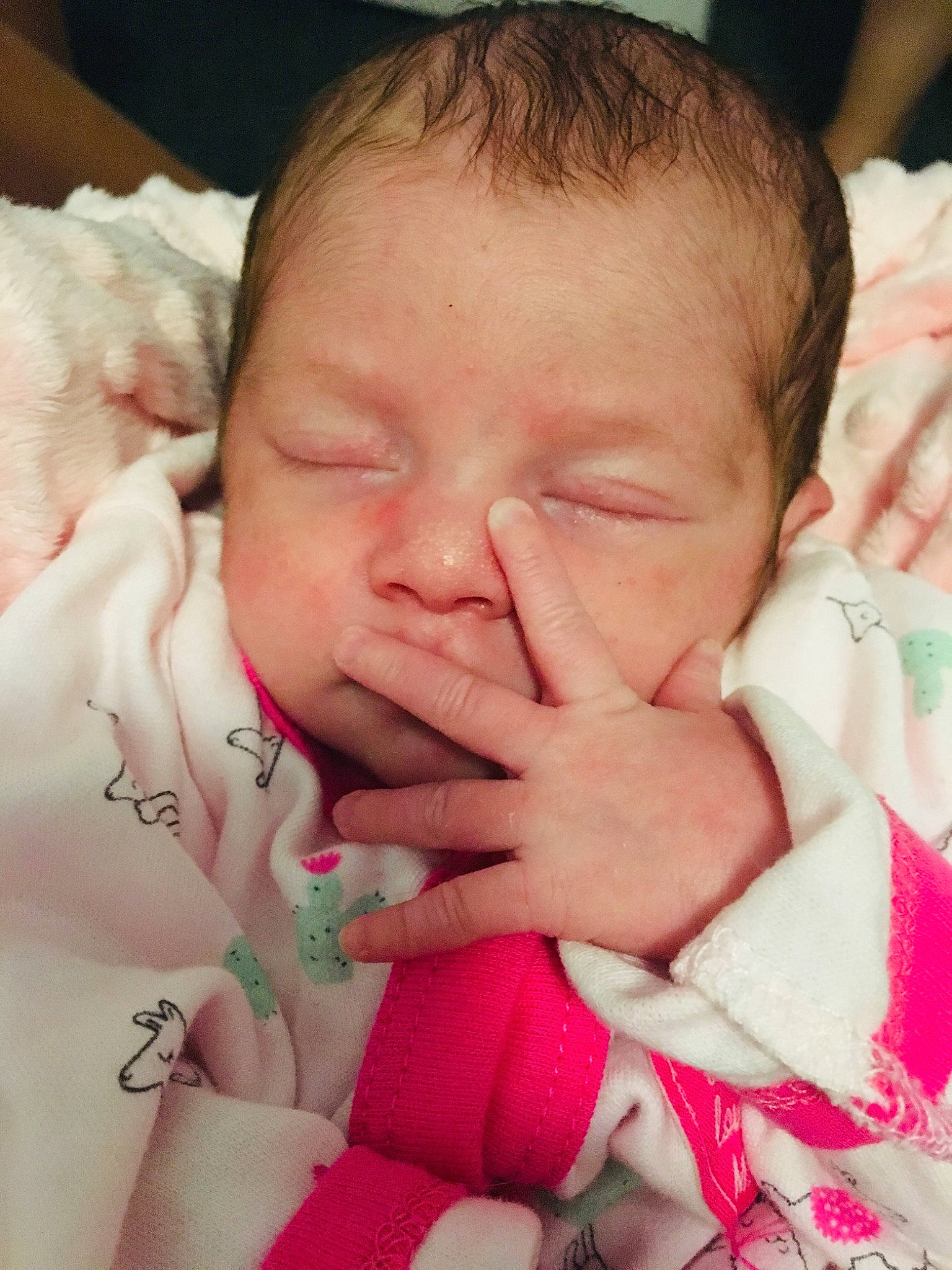 Brook Lyn joined the competition — help win amazing prizes! baby, beauty, bedtime, birth, cheek, child, face, facial_expression, finger, hand, head, lip, mouth, nail, nap, nose, person, pink, skin, sleep