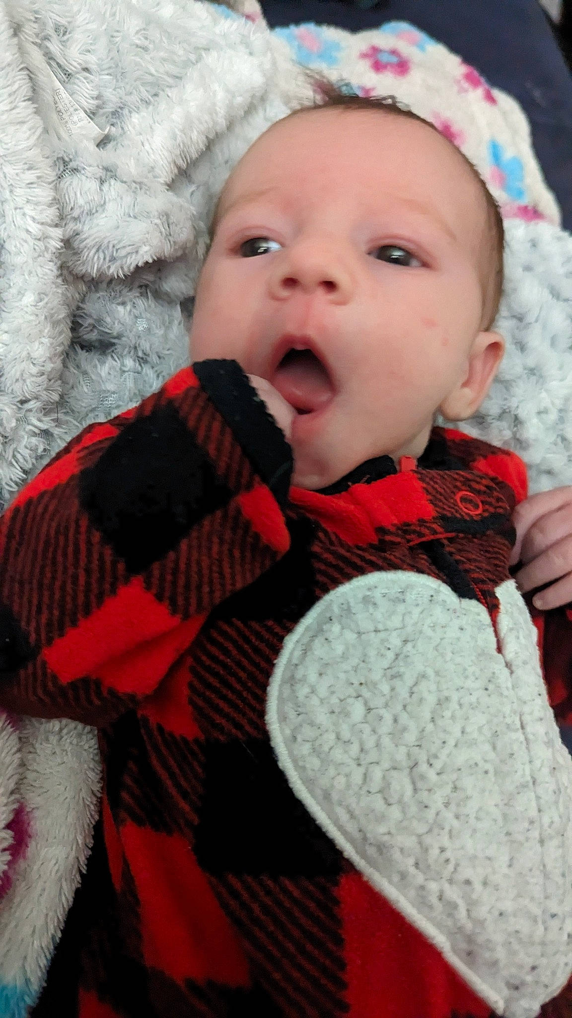 Aphrodite is registered to the contest to win money with this photo: baby, baby_toddler_clothing, cheek, child, comfort, eye, face, happy, head, headgear, headwear, iris, lip, outerwear, pattern, person, skin, sleeve, textile, toddler