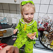 Marliyah-azalea is registered to the contest to win money with this photo: accessories, baby, bag, bodypart, cutlery, face, finger, food, hand, handbag, head, indoors, kitchen, meal, person, photography, plate, portrait, spoon, sweets