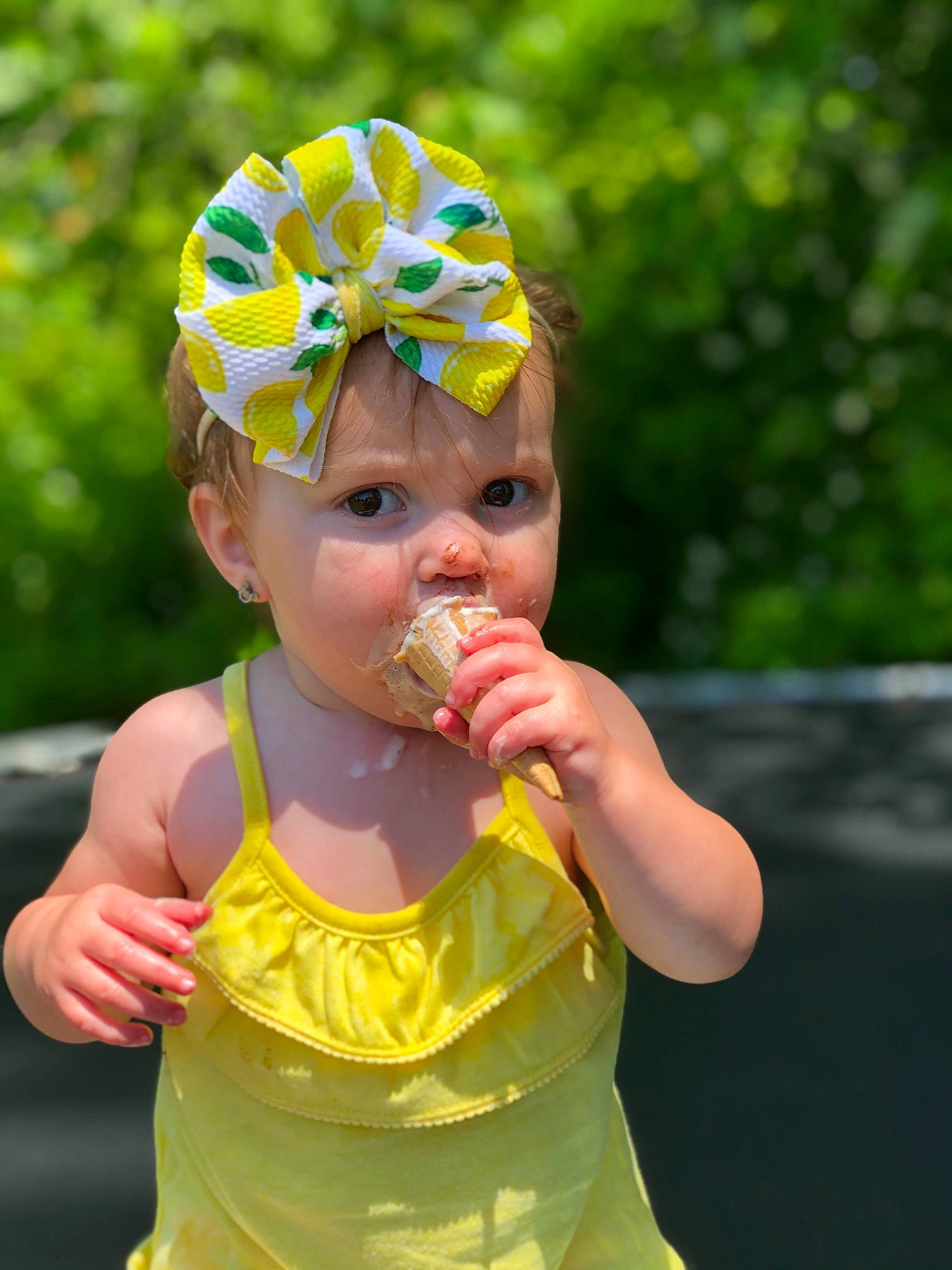 Dylan joined the competition — help win amazing prizes! baby, baby_toddler_clothing, cap, child, event, fashion_accessory, fun, gesture, grass, hair_accessory, hair_tie, happy, headband, headpiece, headwear, leisure, party_supply, people_in_nature, person, recreation