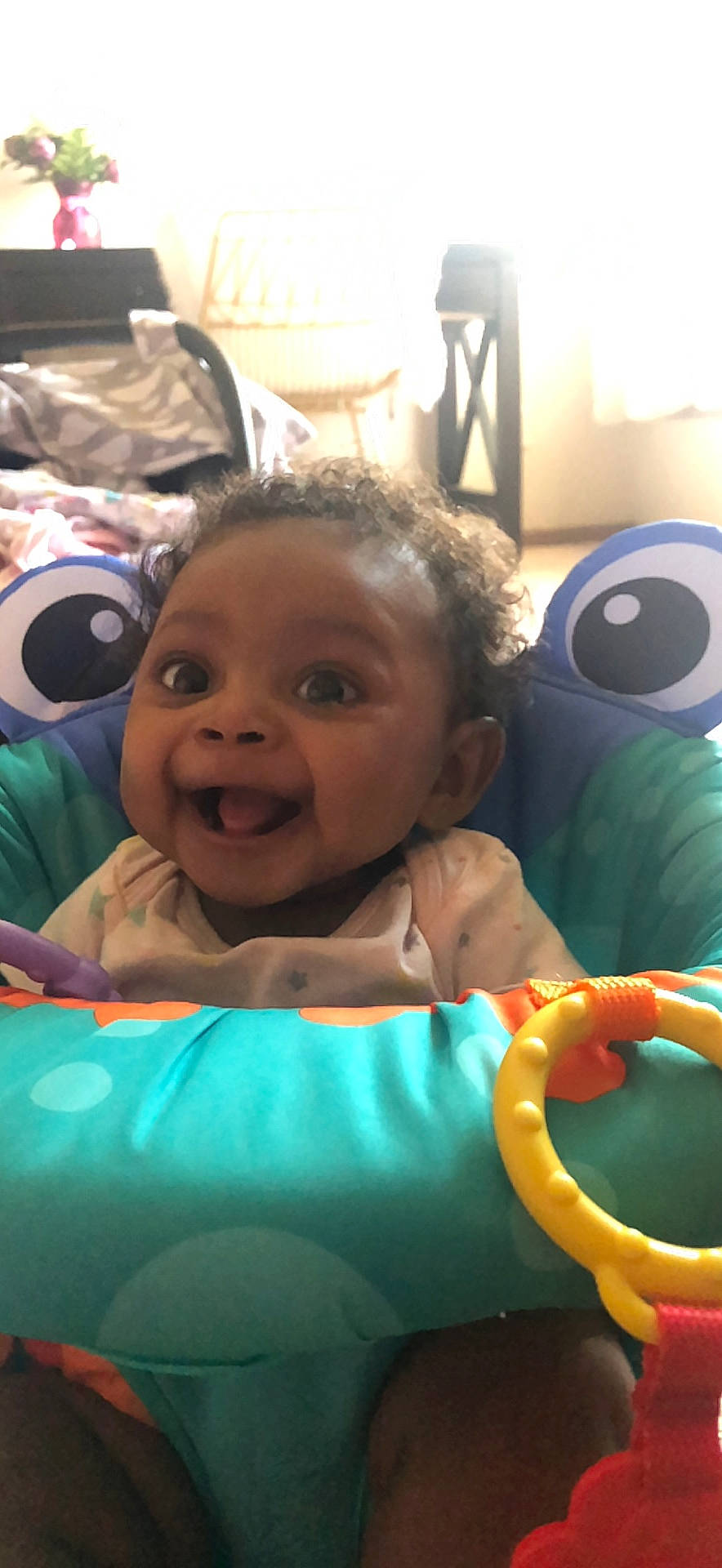 Milan joined the competition — help win amazing prizes! baby, child, cool, event, eye, fun, green, happy, inflatable, iris, leisure, mammal, mouth, person, play, product, recreation, room, smile, toddler