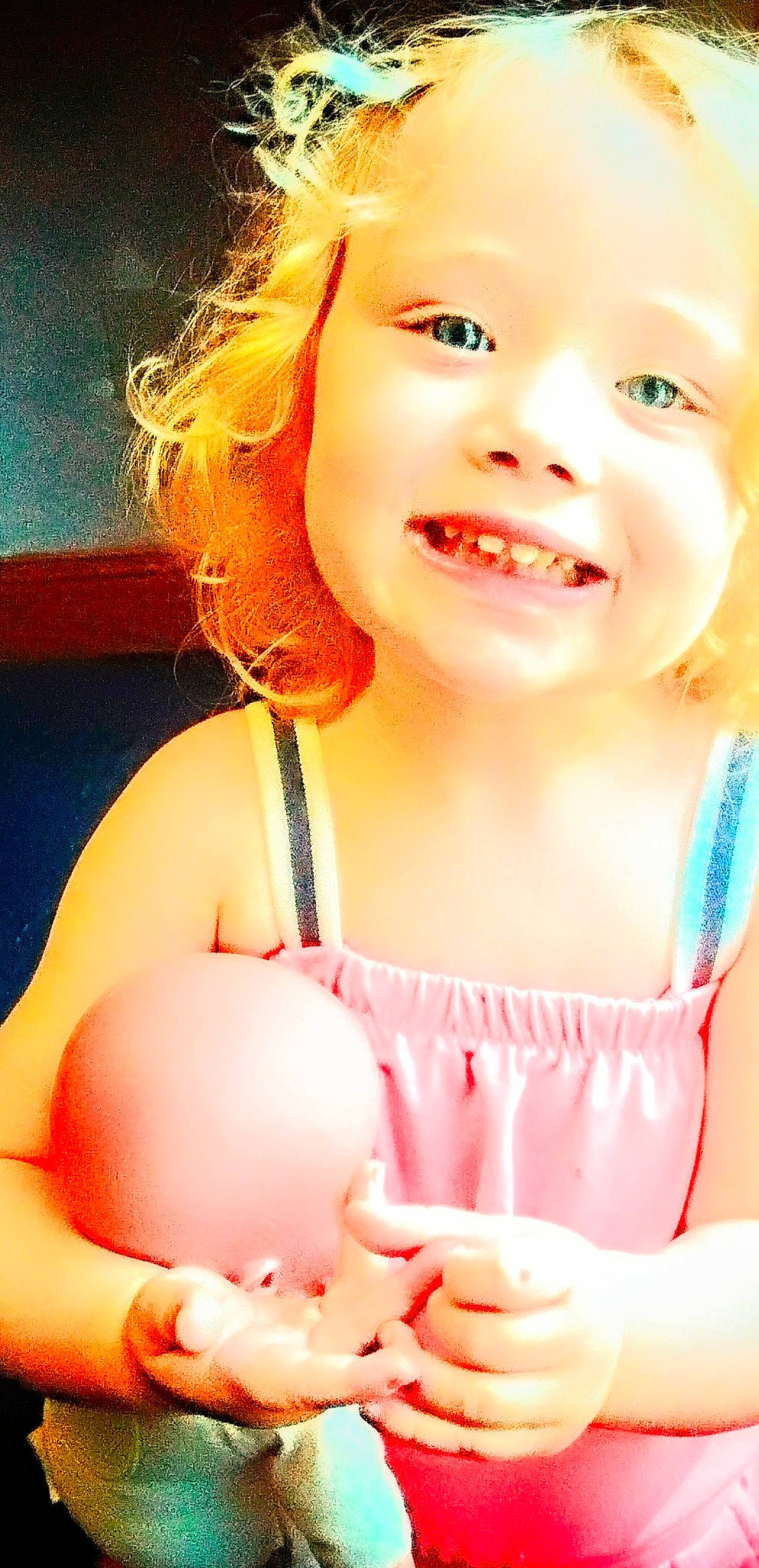 Brooklyn joined the competition — help win amazing prizes! baby, baby_toddler_clothing, cheek, eyelash, facial_expression, finger, hand, happy, human, joy, lip, mouth, nose, orange, organ, person, photograph, pink, product, skin