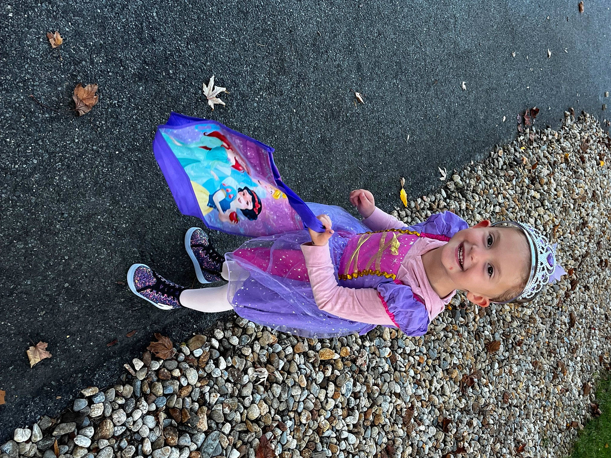 Samantha joined the competition — help win amazing prizes! art, asphalt, child, electric_blue, fun, grass, happy, joy, leisure, magenta, people_in_nature, person, purple, recreation, road, road_surface, sidewalk, smile, tar, toddler