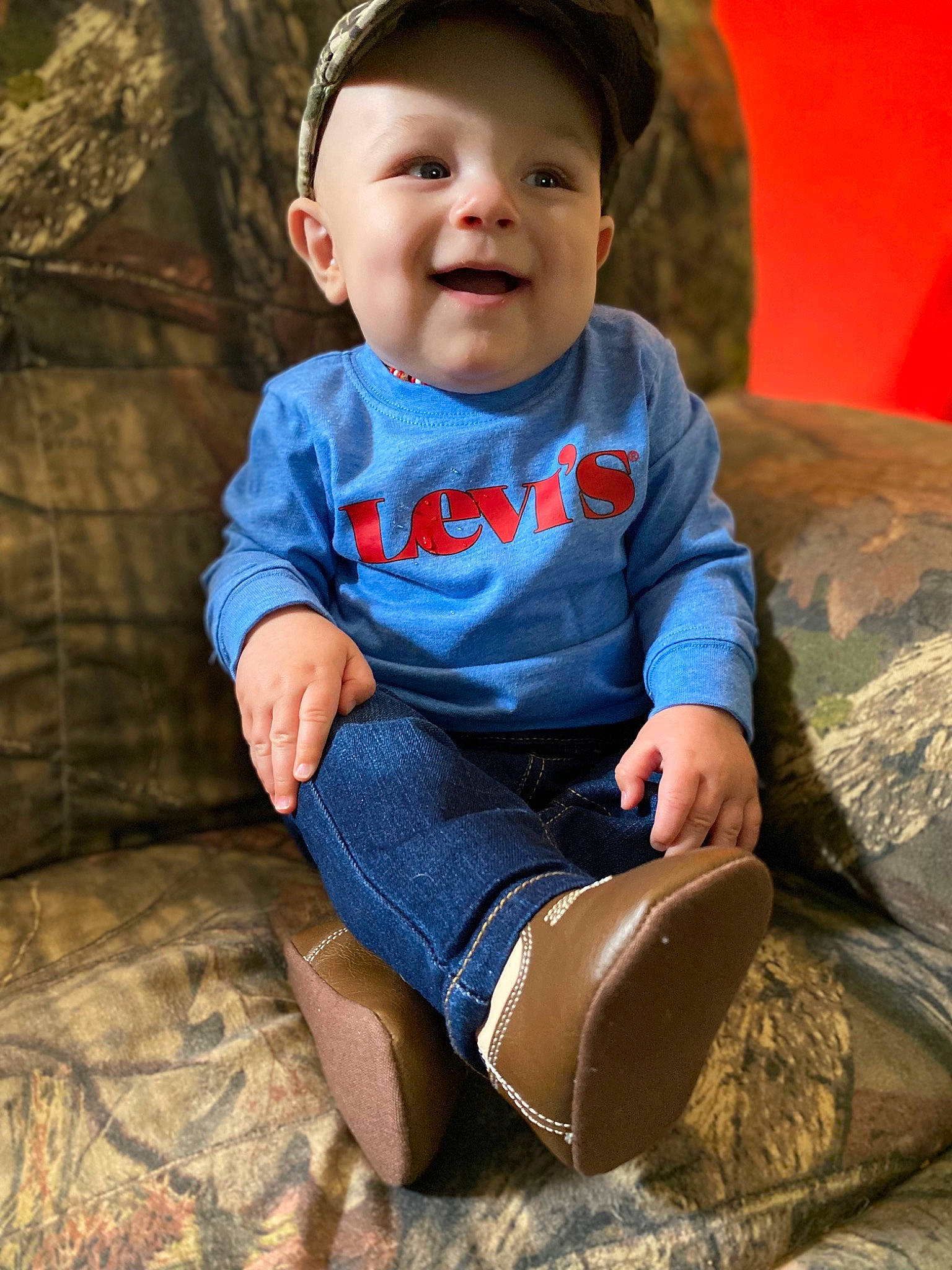 Parker joined the competition — help win amazing prizes! arm, baby_toddler_clothing, child, chin, eye, facial_expression, fun, grass, hairstyle, happy, hat, headwear, human_body, joy, leisure, people, person, skin, sleeve, smile