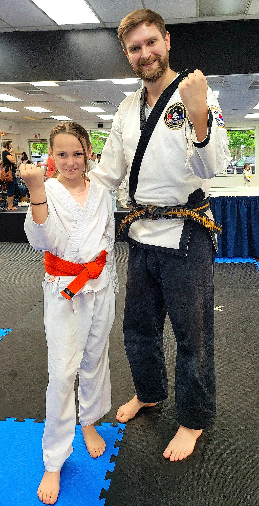 Evelyn joined the competition — help win amazing prizes! belt, championship, combat_sport, competition_event, contact_sport, costume, dobok, event, head, japanese_martial_arts, joy, judo, karate, martial_arts, martial_arts_uniform, person, shidokan, smile, sports, sports_uniform