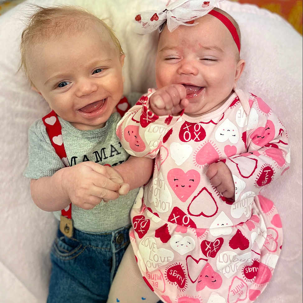 Ezra And Ireland joined the competition — help win amazing prizes! accessories, baby, babylaughing, bodypart, clothing, dress, face, happy, head, jeans, jewelry, laughing, necklace, newborn, pants, person, photography, portrait, smile, t_shirt