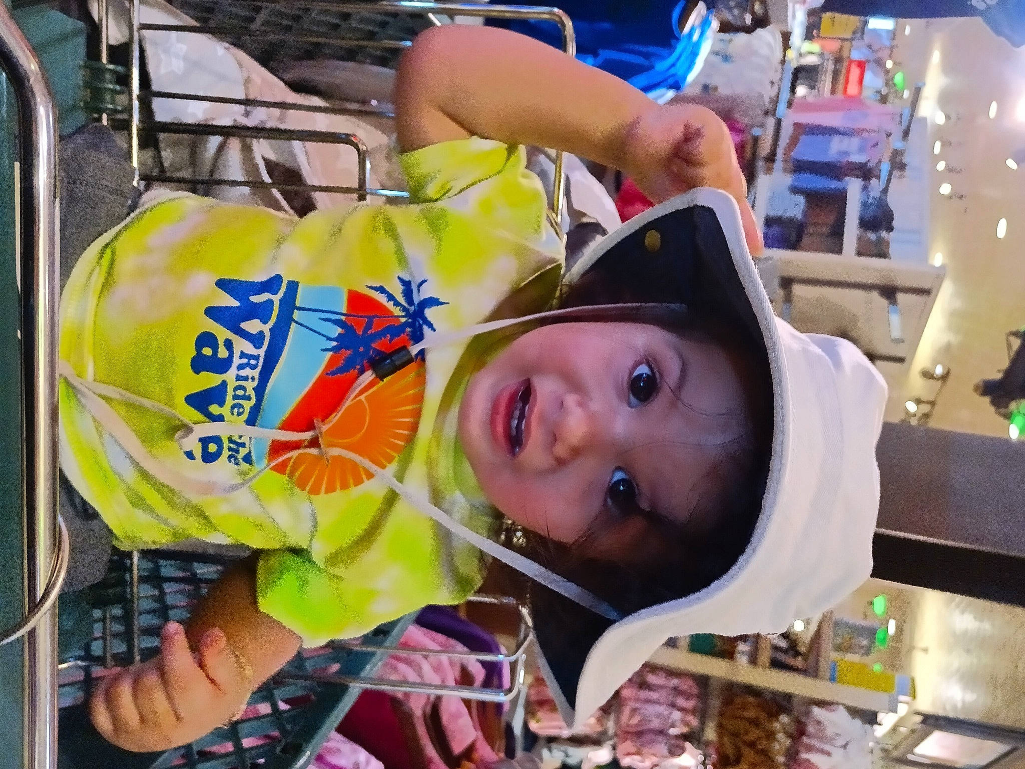 Ezequiel is registered to the contest to win money with this photo: child, costume, event, fun, happy, hat, headwear, helmet, leisure, person, personal_protective_equipment, smile, surprise, t_shirt, toddler, tree