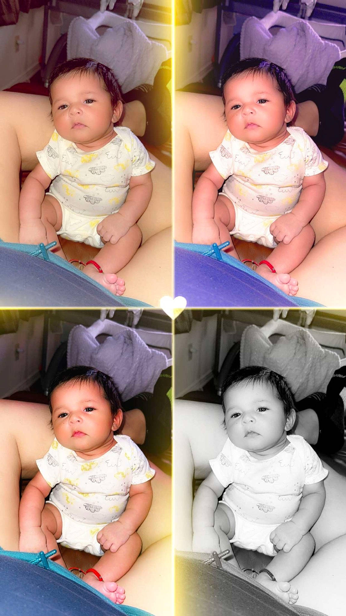 Maliyah is registered to the contest to win money with this photo: arm, baby, baby_toddler_clothing, blue, cheek, clothing, face, facial_expression, gesture, hand, happy, head, human, organ, person, photograph, product, skin, sleeve, white