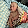 Lilly joined the competition — help win amazing prizes! baby, sleeping, infant, portrait, blanket, bedding, pillow, cozy, indoors, peaceful, face, closed_eyes, skin, lying_down, nursery, blue, floral, textile, resting, photography