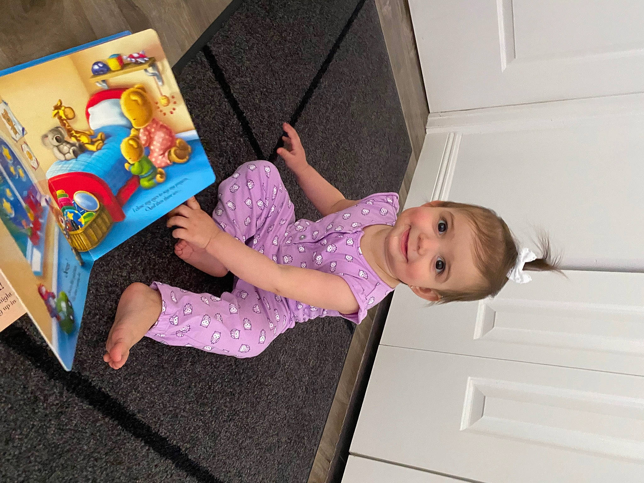 Elana is registered to the contest to win money with this photo: child, fun, furniture, joy, person, pink, room, toddler, vacation