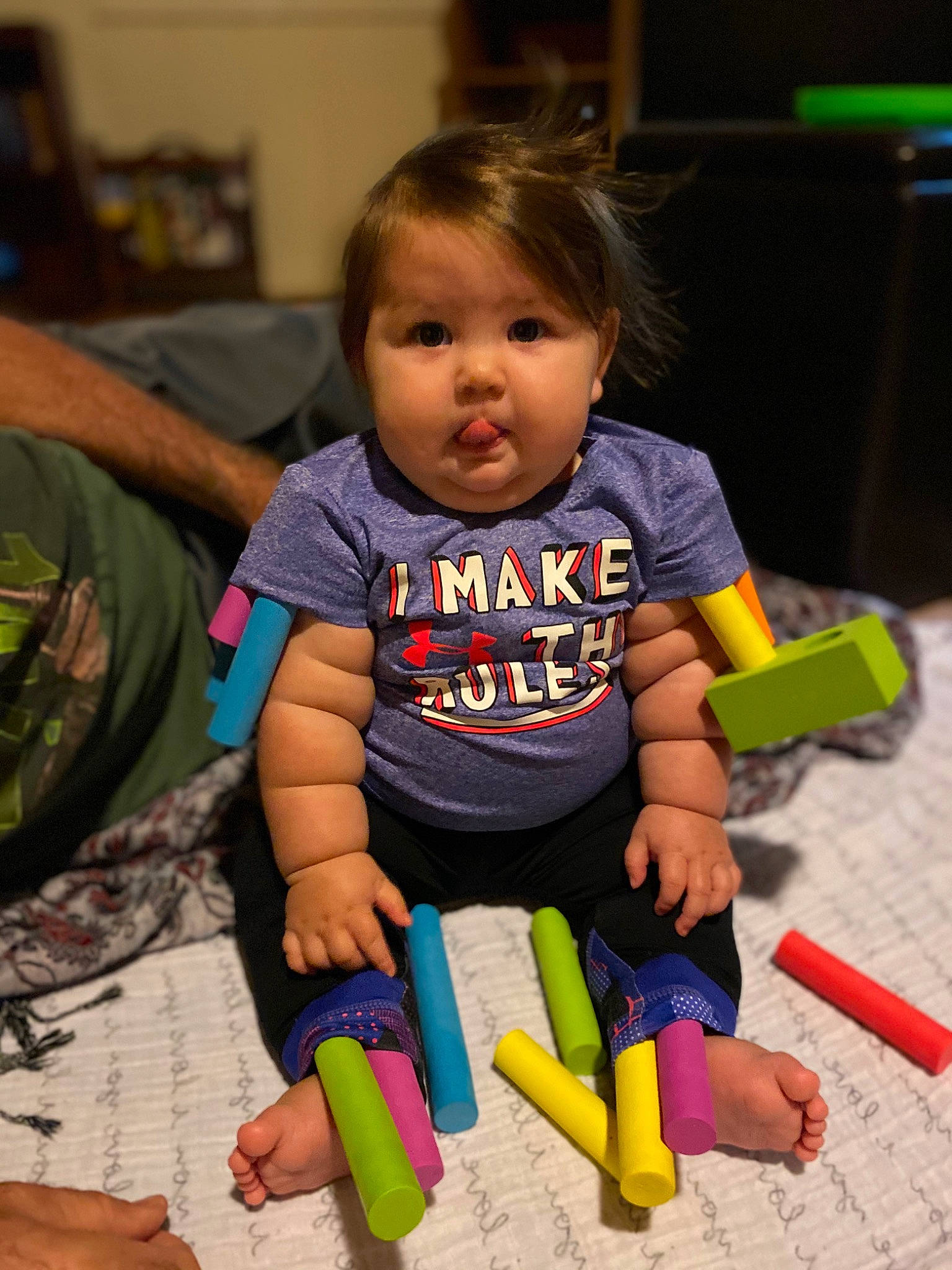 Charlotte joined the competition — help win amazing prizes! baby, child, fun, person, play, smile, toddler, toy