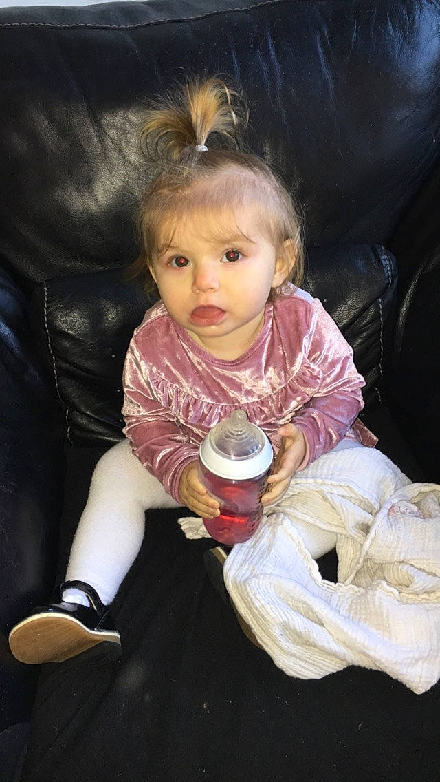 Ava-lily joined the competition — help win amazing prizes! baby, cheek, child, eye, fun, iris, person, sitting, smile, toddler