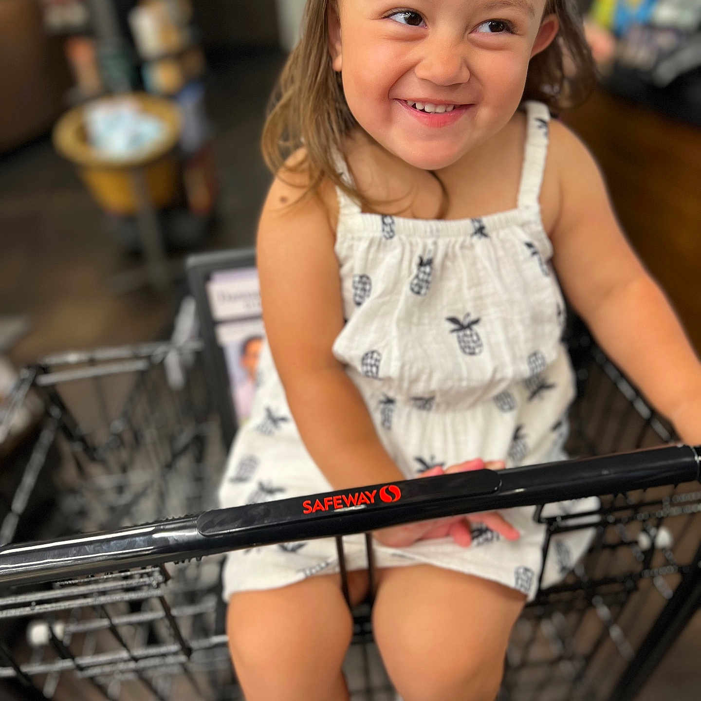 Sierra joined the competition — help win amazing prizes! bodypart, child, clothing, face, female, finger, footwear, girl, hand, happy, head, person, photography, portrait, racket, shoe, shopping, shoppingcart, shorts, smile