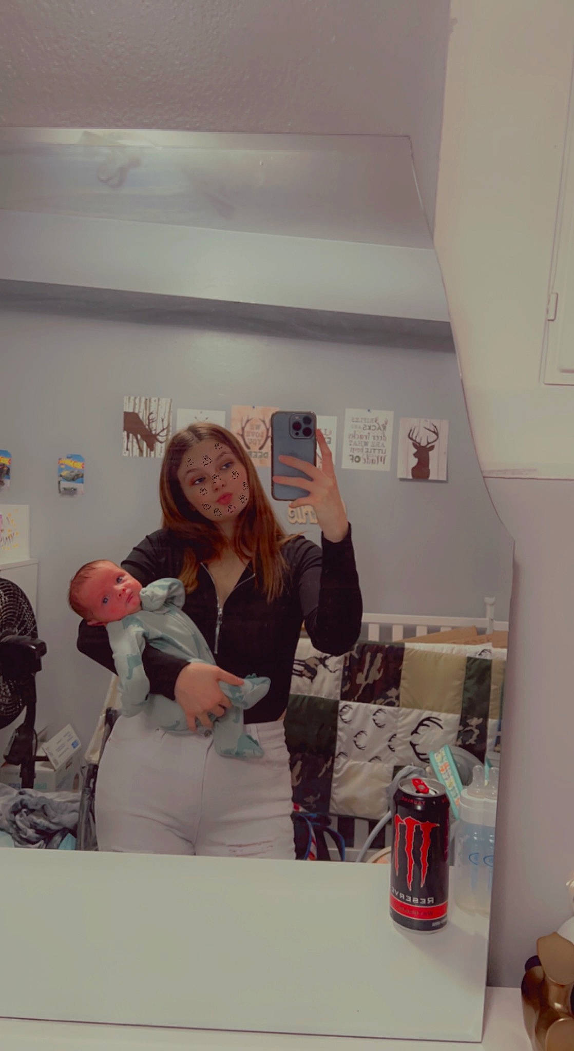 Charlie is registered to the contest to win money with this photo: aluminum_can, art, beverage_can, carbonated_soft_drinks, ceiling, cola, countertop, drink, event, fashion_design, flooring, fun, gesture, happy, person, room, smile, soft_drink, t_shirt, tin_can