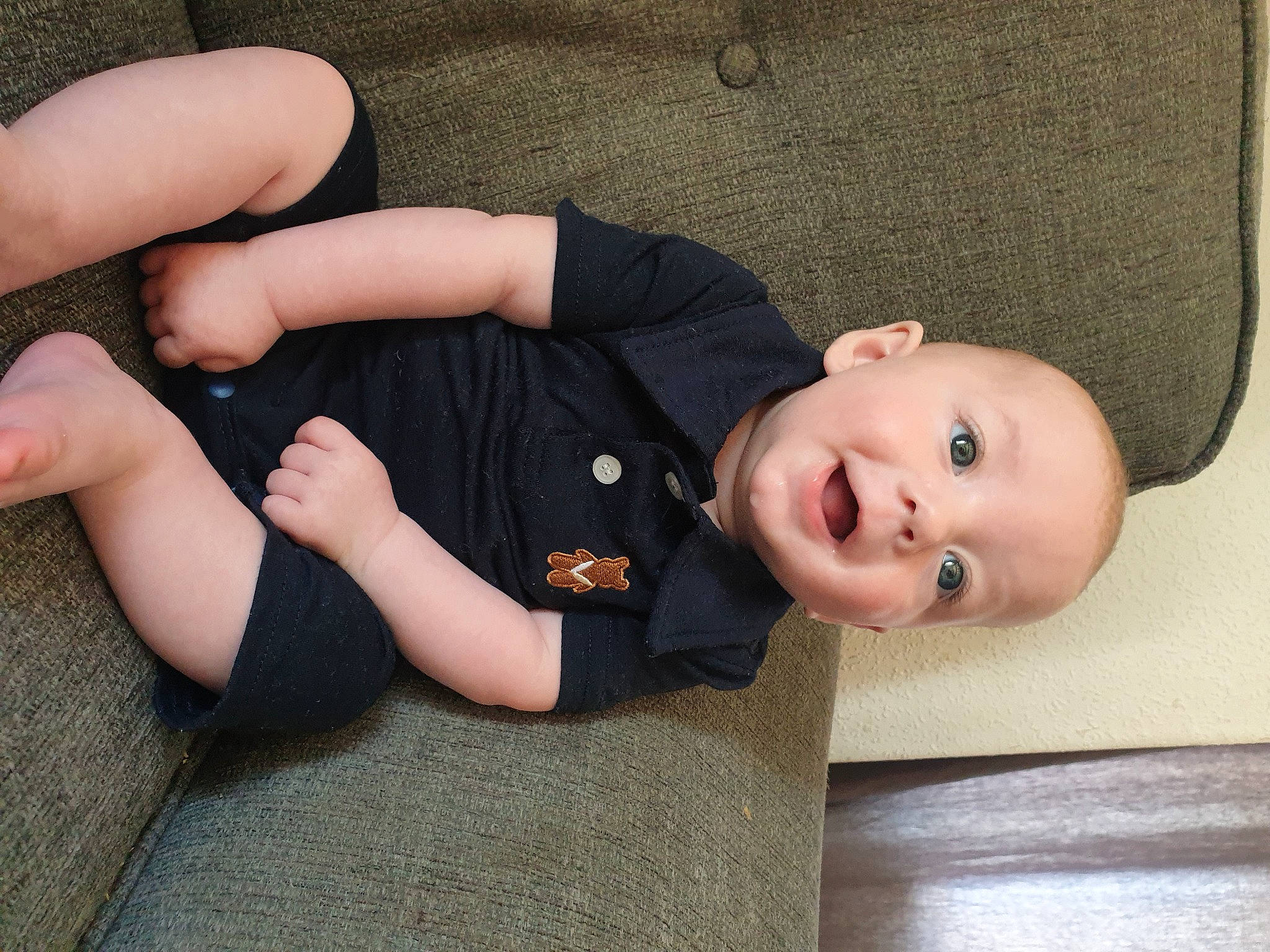 Billy joined the competition — help win amazing prizes! baby, baby_toddler_clothing, blond, cheek, child, comfort, finger, gesture, human_body, joint, leg, mammal, person, product, skin, sleeve, smile, thigh, thumb, toddler